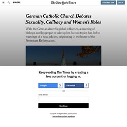 German Catholic Church Debates Sexuality, Celibacy and Women’s Roles