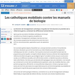 France : Les catholiques mobilisés contre les manuels de biologie