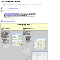 CATT The FIReverb Suite