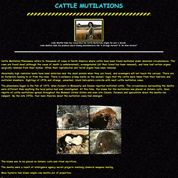 Cattle Mutilations