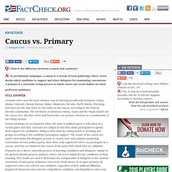 Caucus vs. Primary