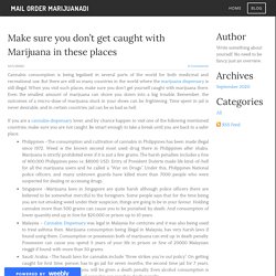 Make sure you don’t get caught with Marijuana in these places