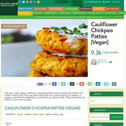Cauliflower Chickpea Patties [Vegan]