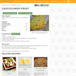 Cauliflower Crust