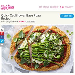 Quick Cauliflower Base Pizza Recipe – Kayla Itsines
