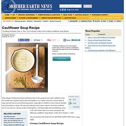 Cauliflower Soup Recipe - Real Food