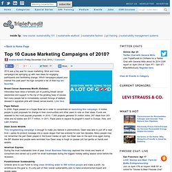 Top 10 Cause Marketing Campaigns of 2010?