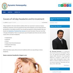 Causes of all-day headache and its treatment