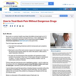 Back Pain Causes, Relief and Natural Treatment