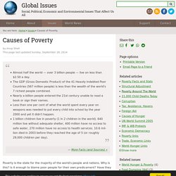 Causes of Poverty - Global Issues