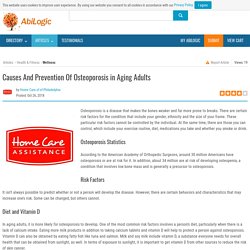 Causes And Prevention Of Osteoporosis in Aging Adults