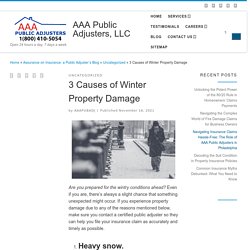 3 Causes of Winter Property Damage - AAA Public Adjusters, LLC