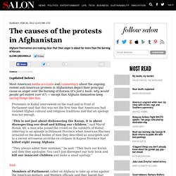 The causes of the protests in Afghanistan