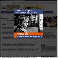 Les causes sociales des inégalités à l’école