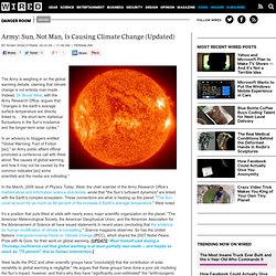 Army: Sun, Not Man, Is Causing Climate Change (Updated)