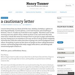 a cautionary letter