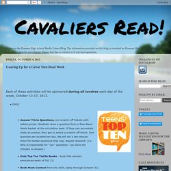 Cavaliers Read!: Gearing Up for a Great Teen Read Week