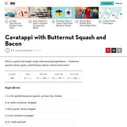 Cavatappi with Butternut Squash and Bacon Recipe