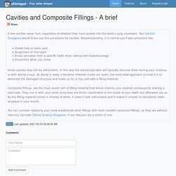 Cavities and Composite Fillings - A brief