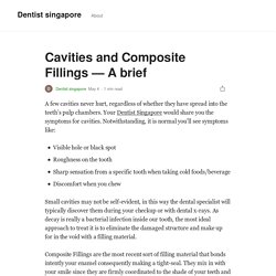 Cavities and Composite Fillings — A brief