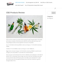 CBD Products Review