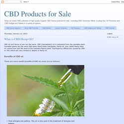 CBD Products for Sale: What is CBD Hemp Oil?