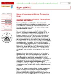 Bayer et l'ONU