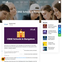 CBSE Schools in Bangalore
