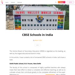 CBSE Schools in India - Marie Safel