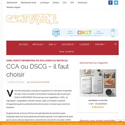 CCA ou DSCG – il faut choisir