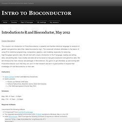 CCCB Introduction to R and Bioconductor, Dec 2012
