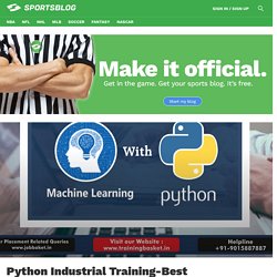 Python Industrial Training-Best Training Institute for Advance Python