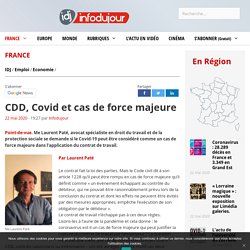 CDD, Covid et cas de force majeure