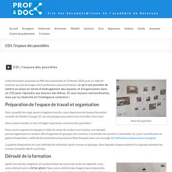 CDI, l’espace des possibles – Prof & Doc