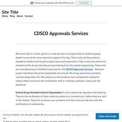 CDSCO Approvals Services – Site Title