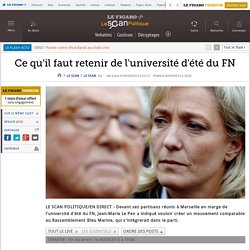 L'université d'été du FN en direct