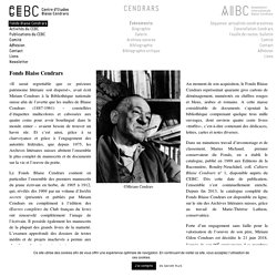 CEBC – AIBC » Fonds Blaise Cendrars