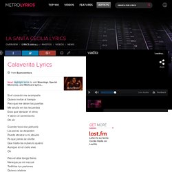 La Santa Cecilia - Calaverita Lyrics