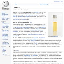 Cedar oil