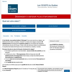 Les CEGEPS du Québec : Avis, Formations et Informations !