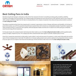 Best Ceiling Fan Brands in India