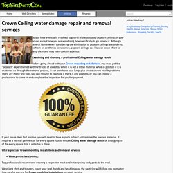 Crown Ceiling water damage repair and removal services