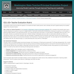 CEL’s 5D+ Teacher Evaluation Rubric 2.0