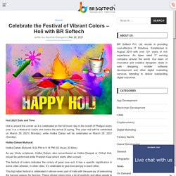 Celebrate Holi Festival of Vibrant Colors - Happy Holi 2021