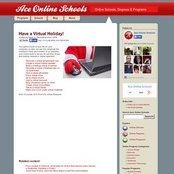 Have a Virtual Holiday! Ways to Celebrate the Holidays Online on Your Computer