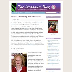 Celebrate National Poetry Month with Stenhouse