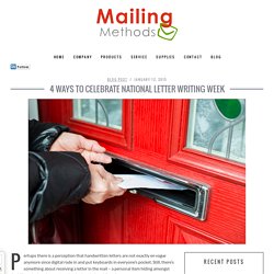 Mailing Methods Letter Writing Week at St.Louis