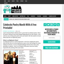 Celebrate Poetry Month with a Free Printable!