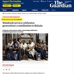 Windrush service celebrates generation's contribution to Britain
