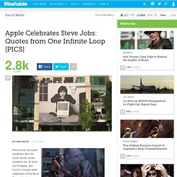Apple Celebrates Steve Jobs: Quotes from One Infinite Loop [PICS]